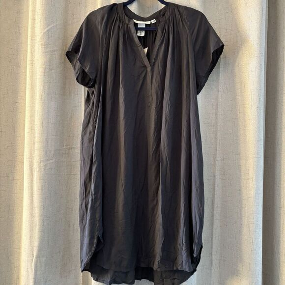 H&M L.O.G.G. Women Gray Casual Tunic Dress Size 2 - Picture 2 of 7